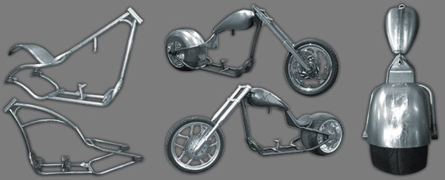 mini bike chopper frame styles